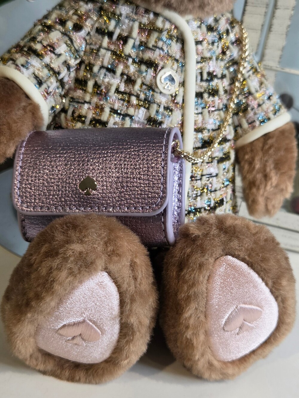 SOLD***Kate Spade New York "Oh What Fun" 3D Teddy Bear Crossbody Bag - Picture 5 of 14